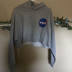 NASA cropped hoodie